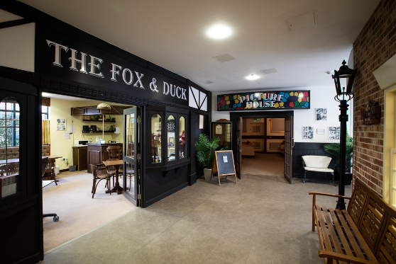 entrance to the fox and duck space