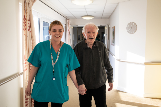 resident and care giver