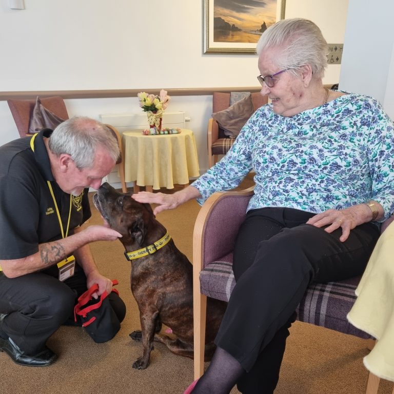 limewood resident with dog
