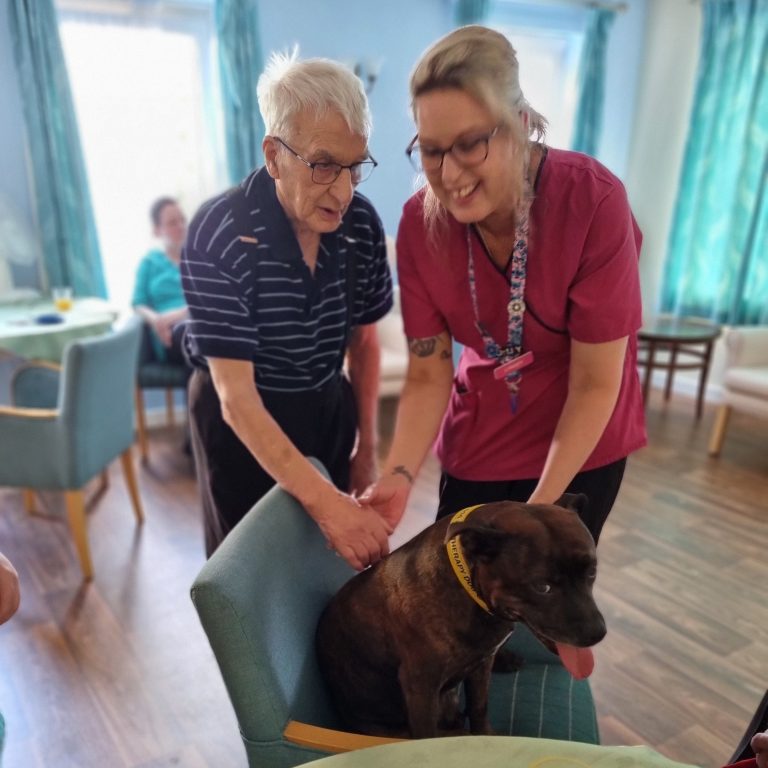 limewood resident with dog